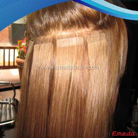 Russian tape hair extensions